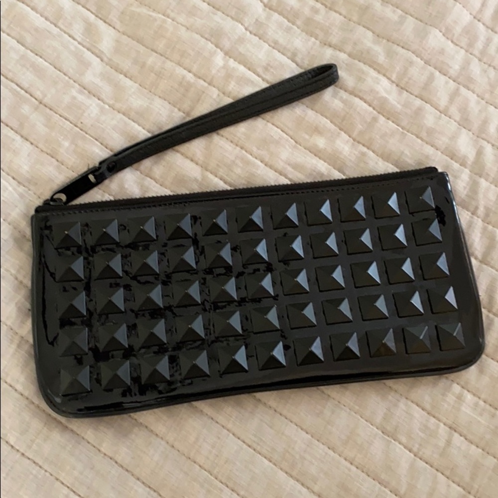 Studded Black Wristlet